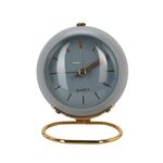 Часы-будильник настольные, 8х6х9.8 см, металл, голубой